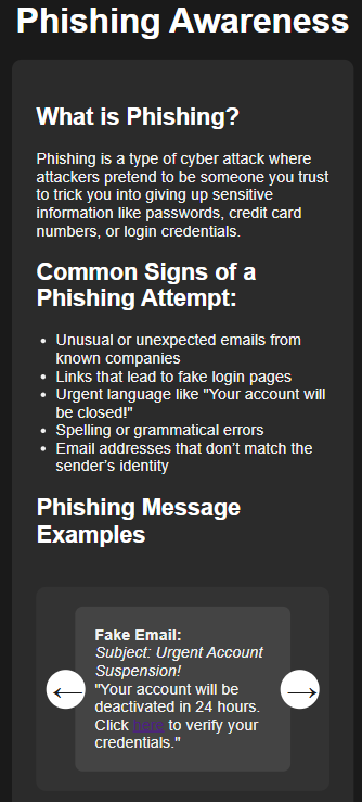 Cyber App Screen 2
