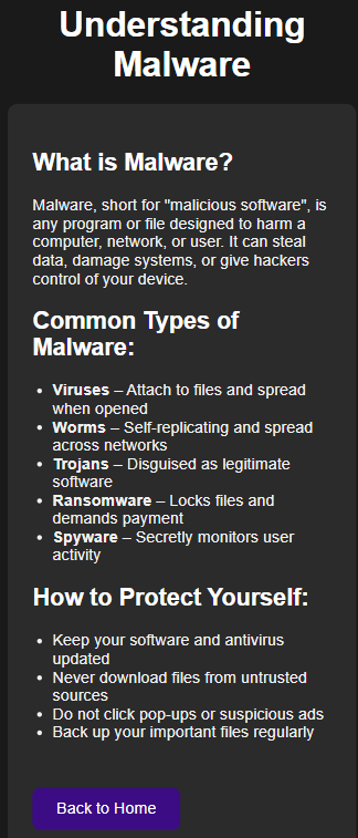 Cyber App Screen 3